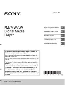 Sony DSX A200UI manual. Camera Instructions.